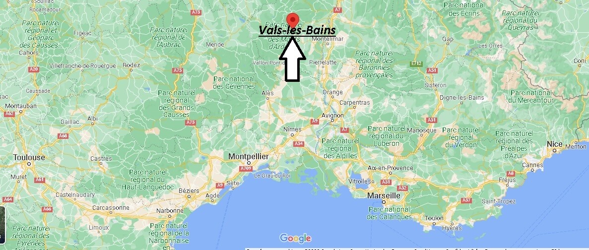 Où se situe Vals-les-Bains (Code postal 07600)