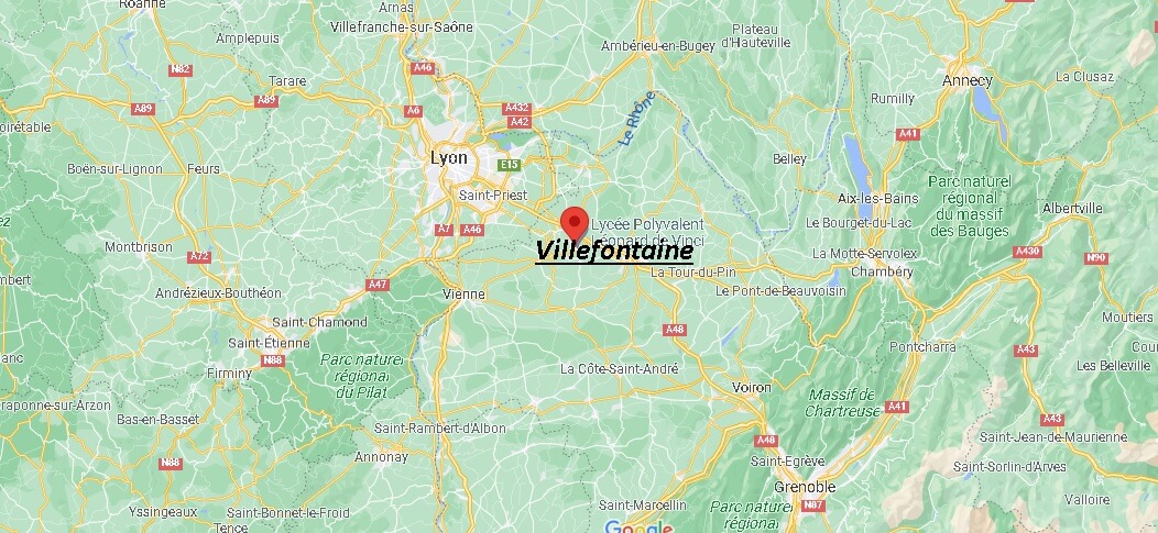 Où se situe Villefontaine (Code postal 38090)