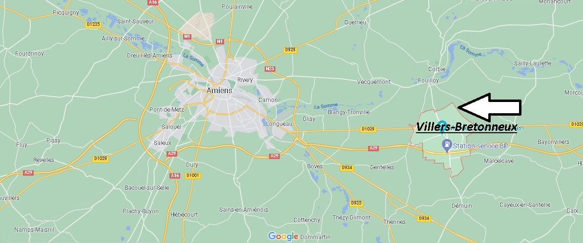 Où se situe Villers-Bretonneux (Code postal 80800)