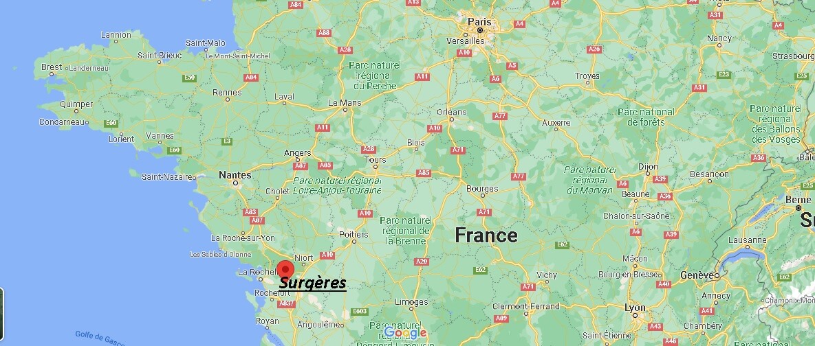 Où se trouve Surgères