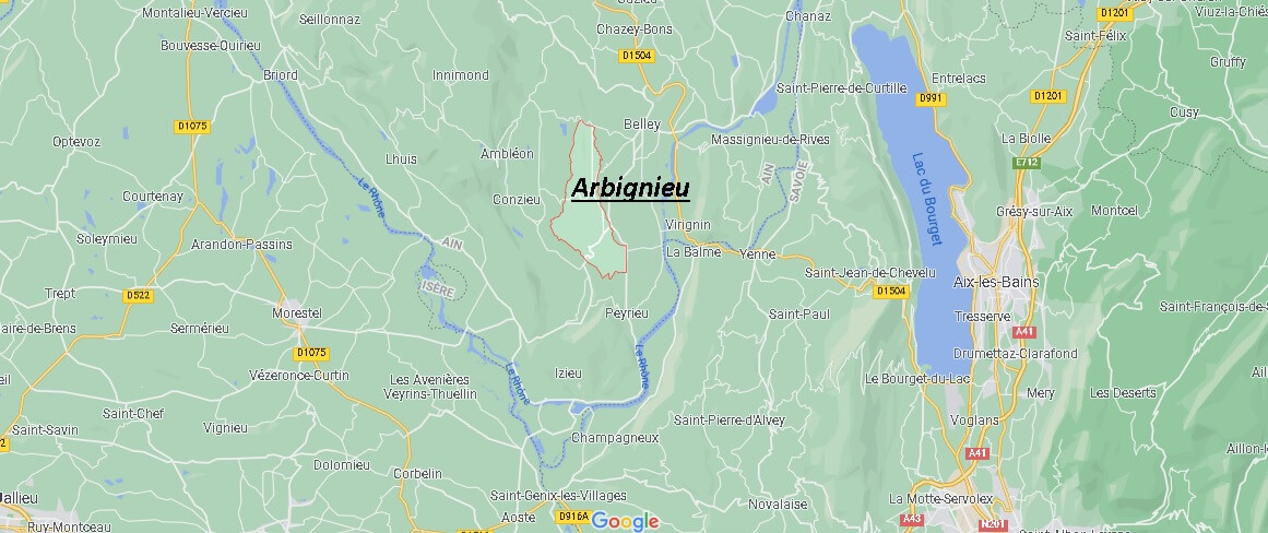 Où se situe Arbignieu (01300)