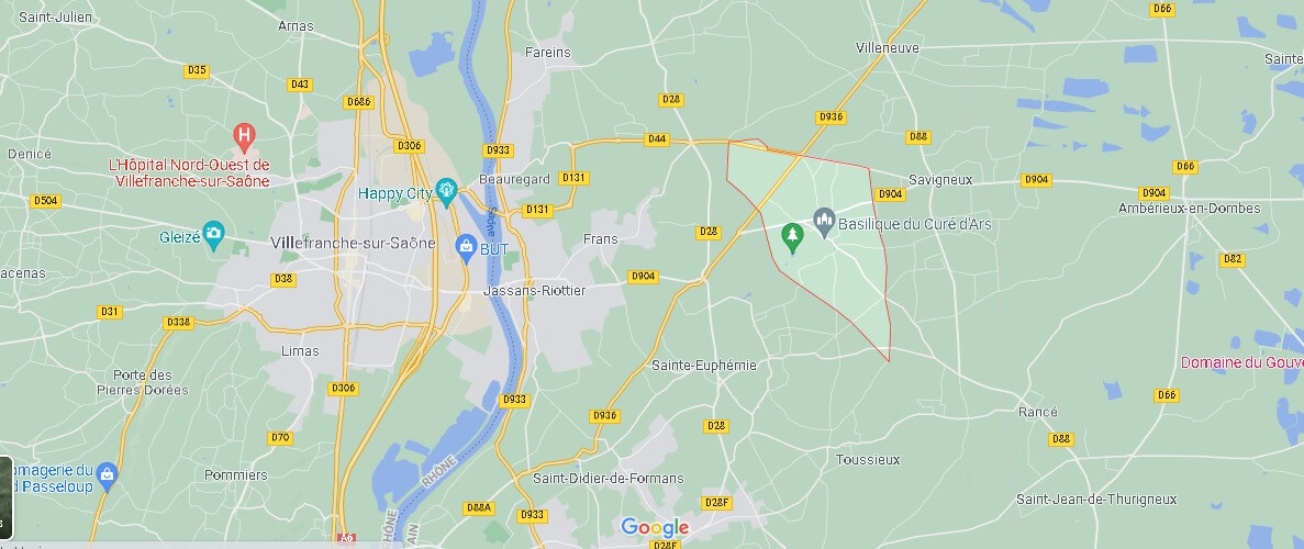 Où se situe Ars-sur-Formans (01480)