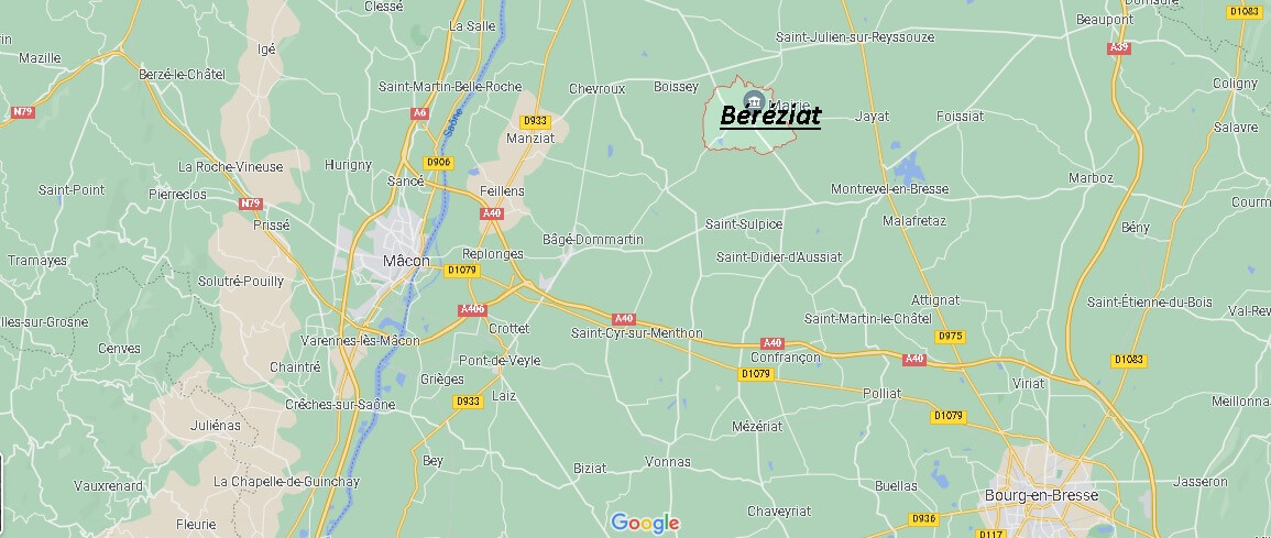 Où se situe Béréziat (01340)