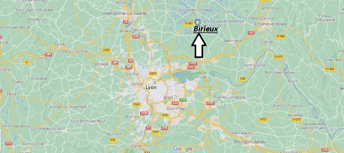 Où se situe Birieux (01330)