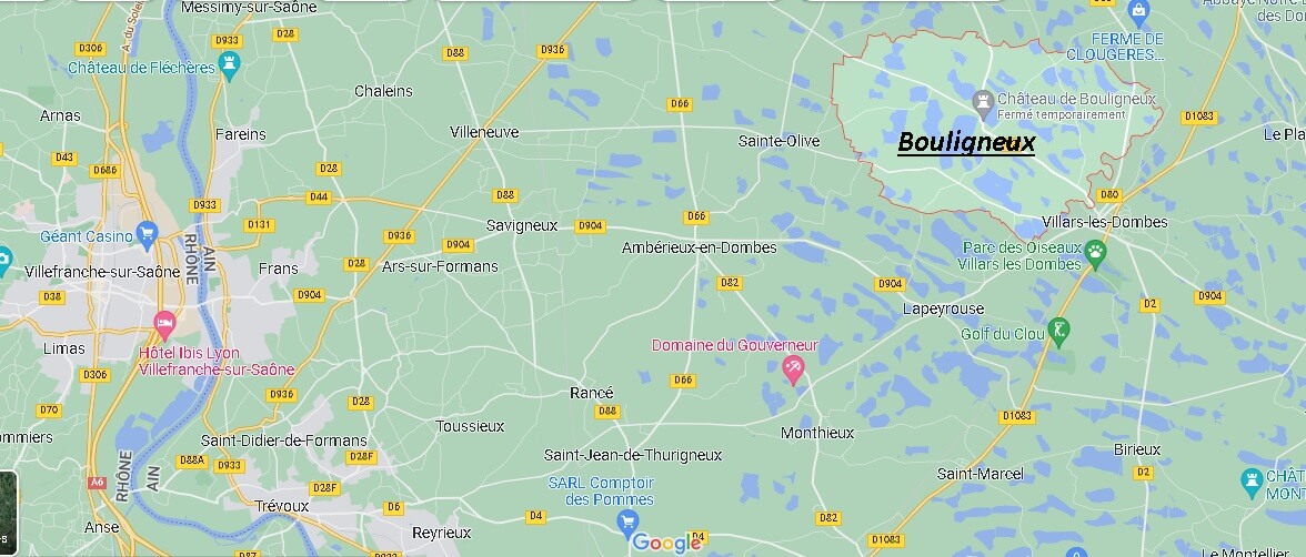 Où se situe Bouligneux (01330)