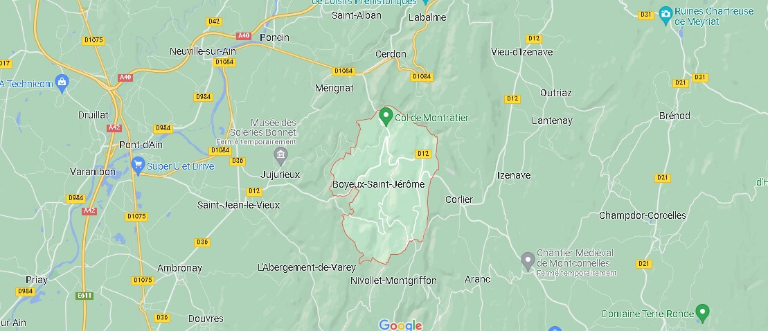 Où se situe Boyeux-Saint-Jérôme (01640)