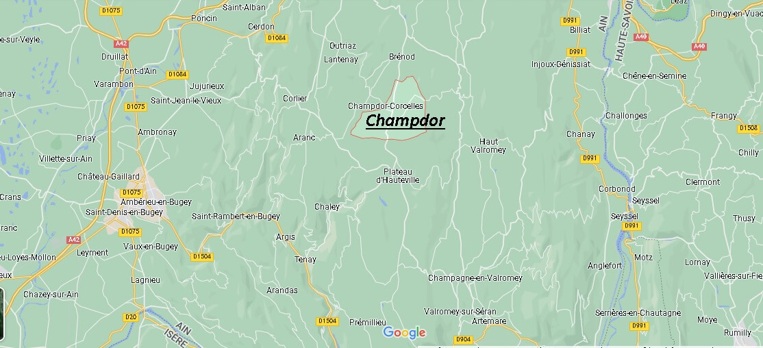 Où se situe Champdor (01110)