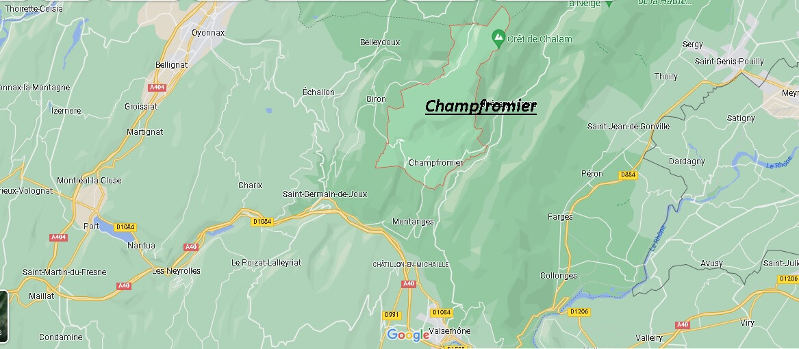 Où se situe Champfromier (01410)