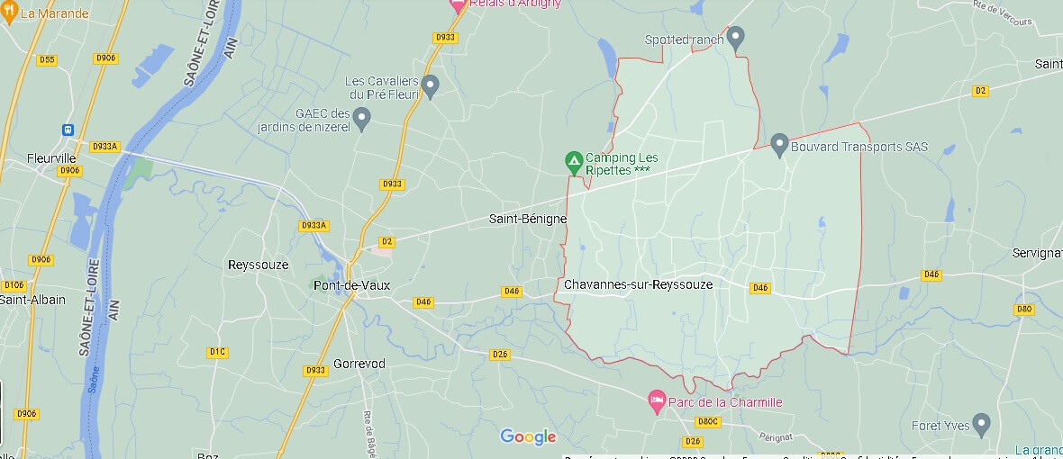 Où se situe Chavannes-sur-Reyssouze (01190)