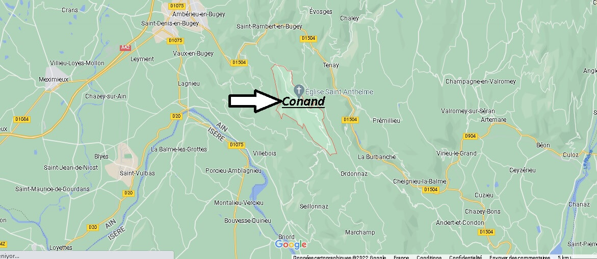 Où se situe Conand (01230)