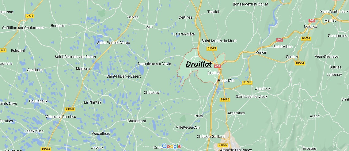 Où se situe Druillat (01160)