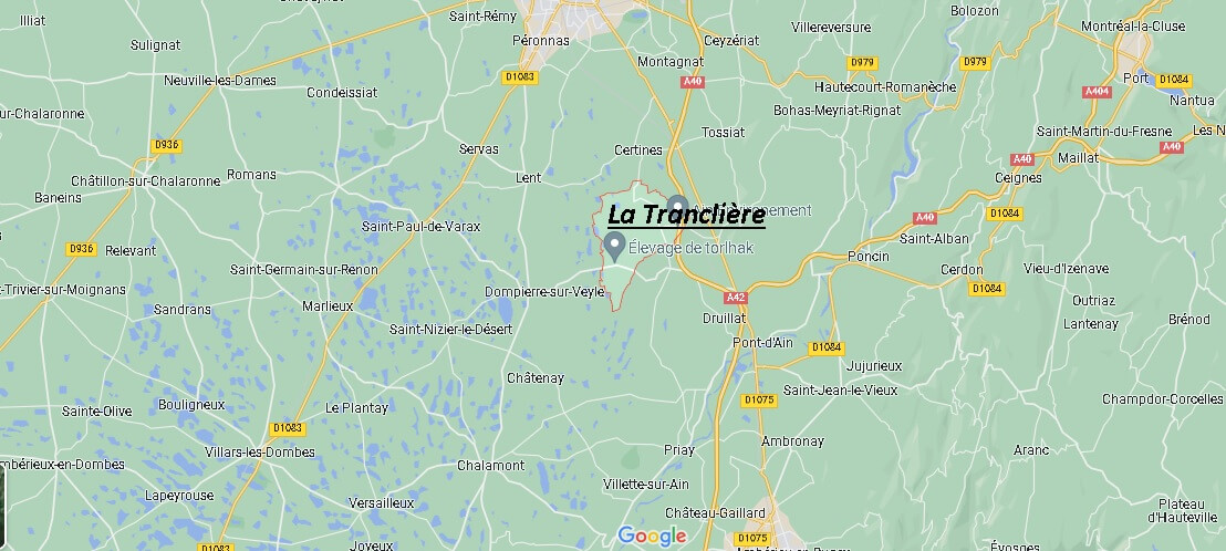 Où se situe La Tranclière (01160)