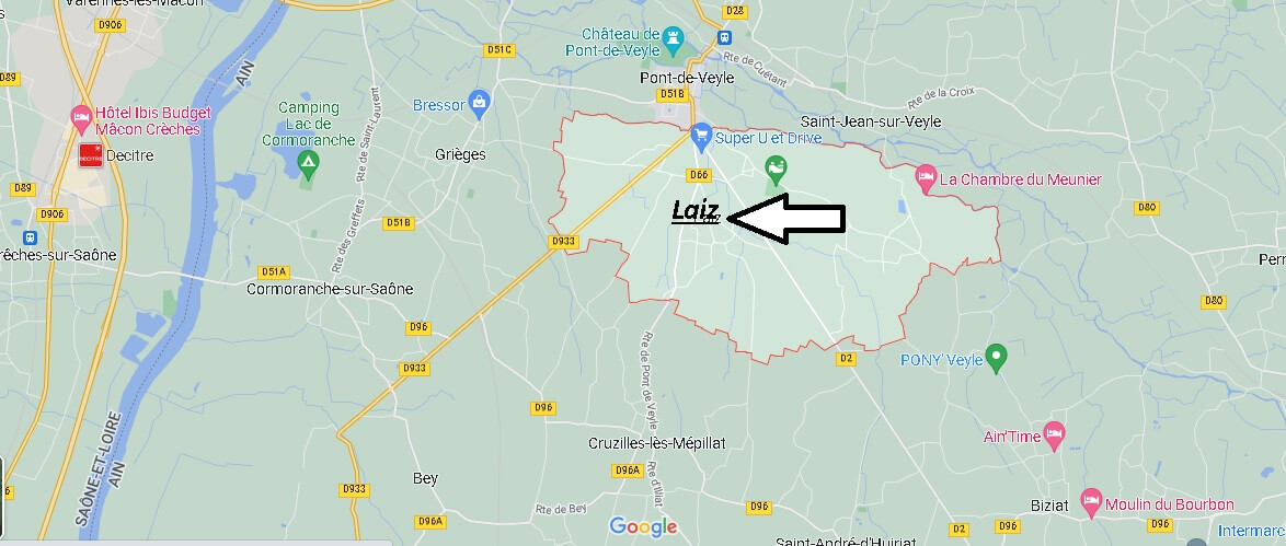 Où se situe Laiz (01290)