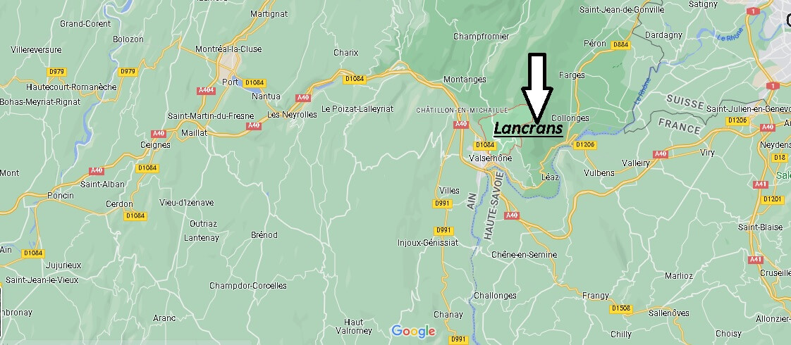 Où se situe Lancrans (01200)