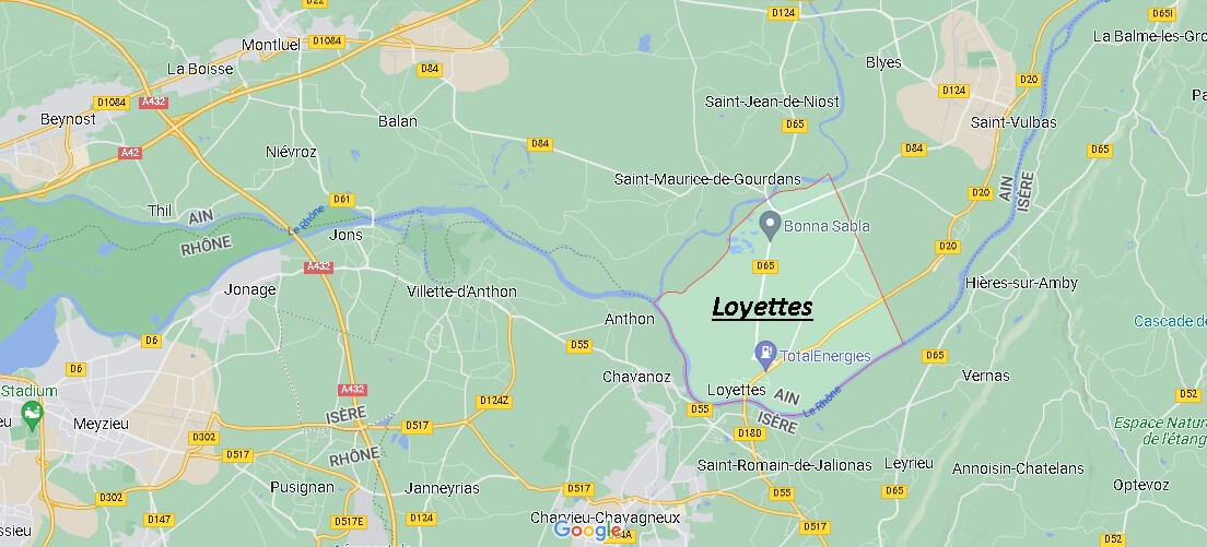 Où se situe Loyettes (01360)