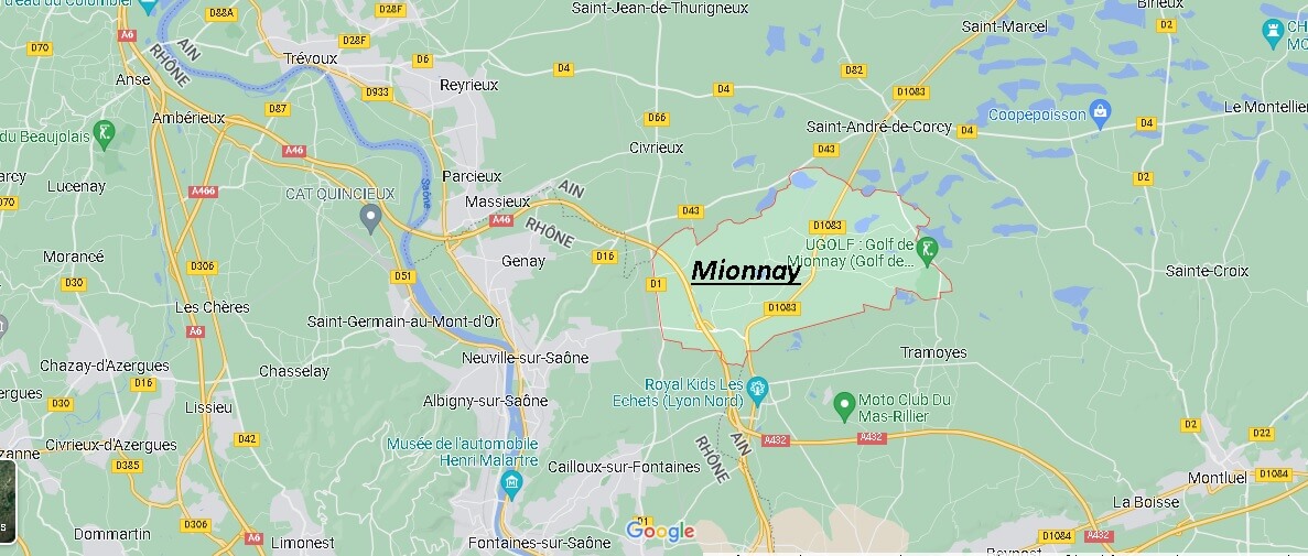 Où se situe Mionnay (01390)