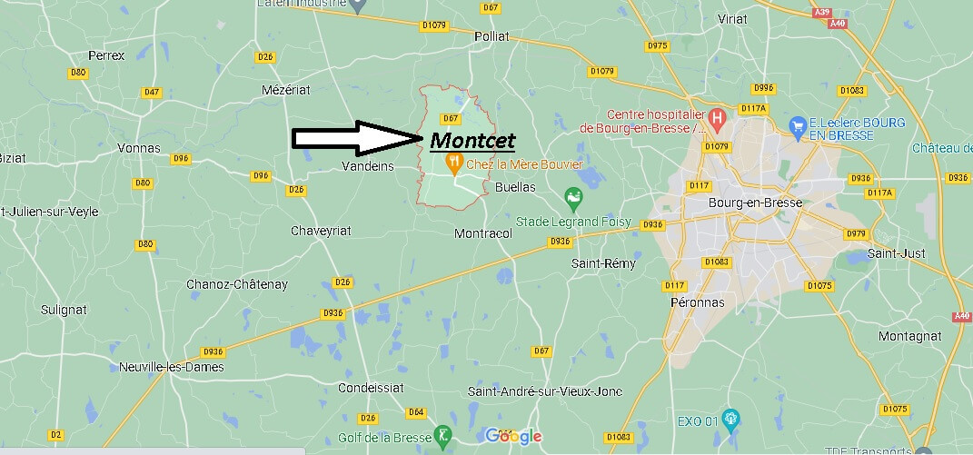 Où se situe Montcet (01310)