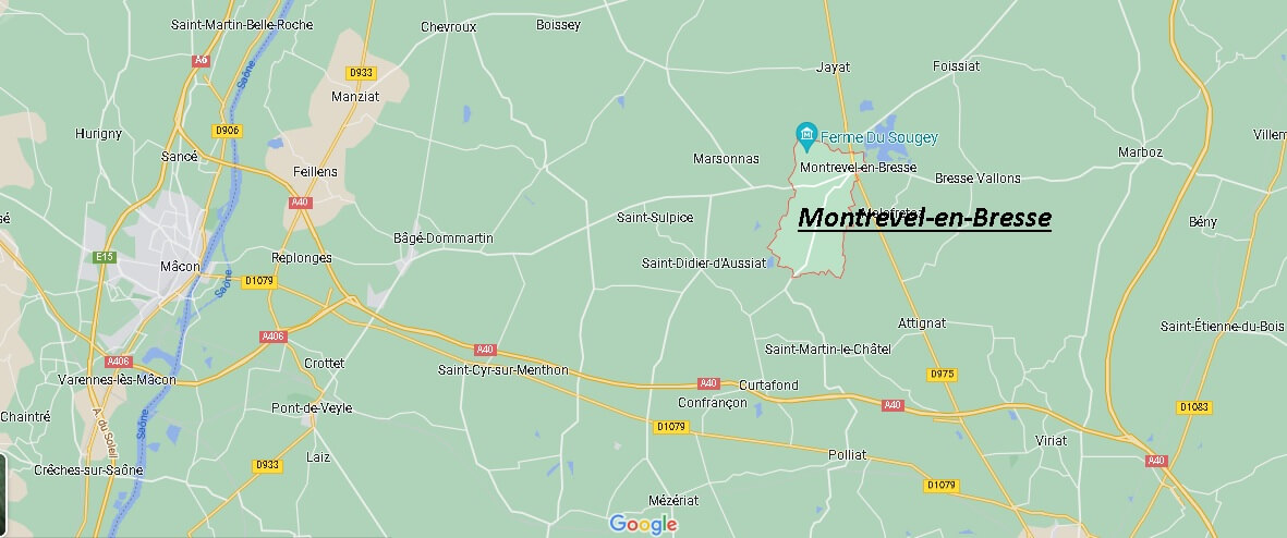 Où se situe Montrevel-en-Bresse (01340)