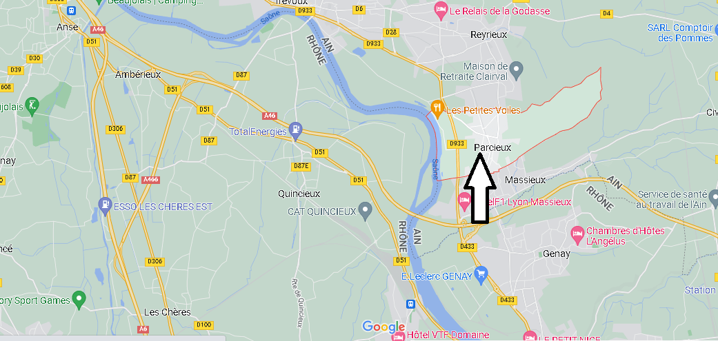 Où se situe Parcieux (01600)