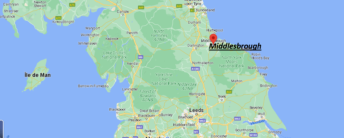 Où se situe Middlesbrough