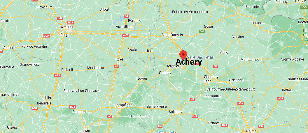 Où se situe Achery (02800)