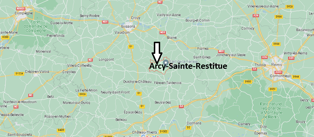 Où se situe Arcy-Sainte-Restitue (02130)