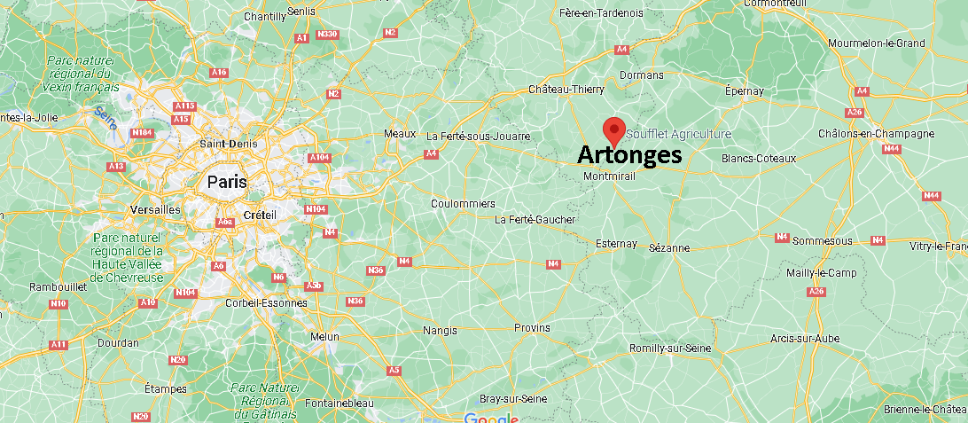 Où se situe Artonges (02330)