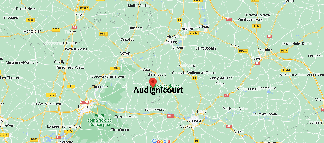 Où se situe Audignicourt (02300)