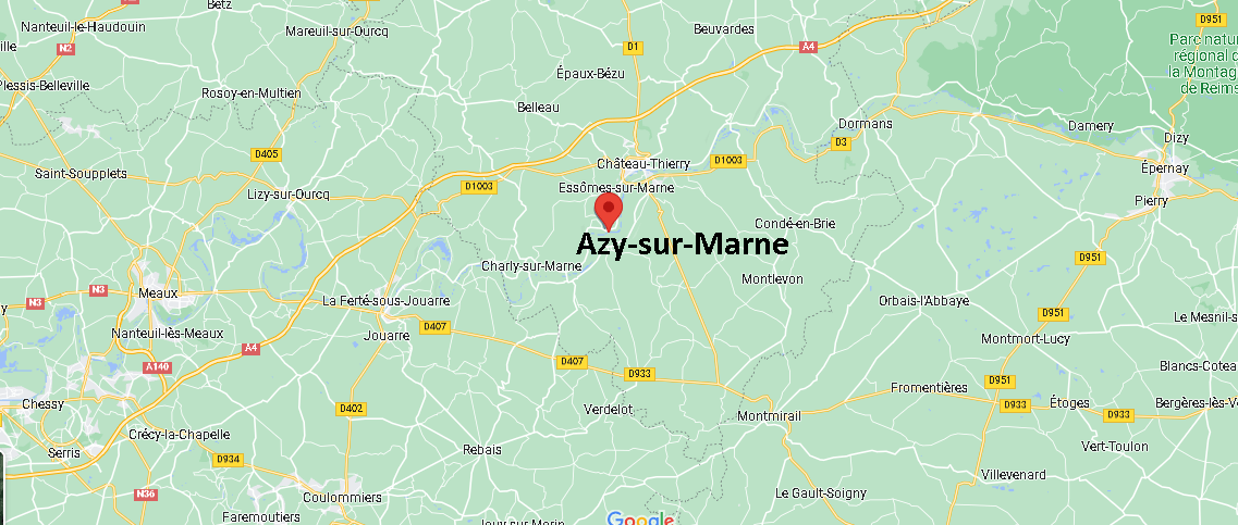 Où se situe Azy-sur-Marne (02400)