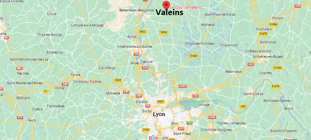 Où se situe Valeins (01140)