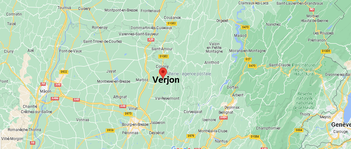 Où se situe Verjon (01270)