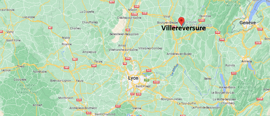 Où se situe Villereversure (01250)