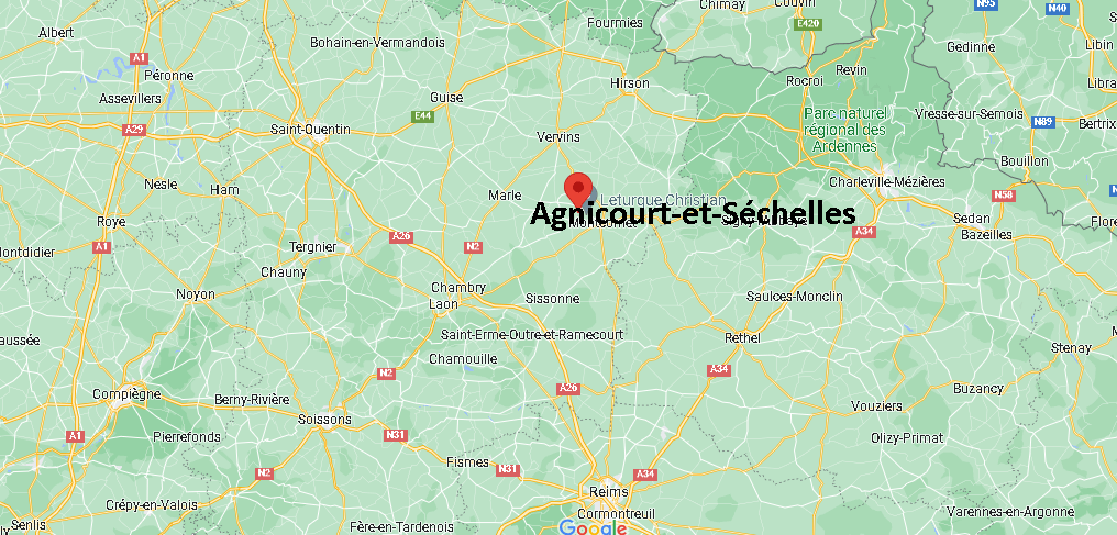 Où se situe Agnicourt-et-Séchelles (02340)
