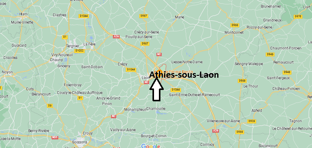 Où se situe Athies-sous-Laon (02840)