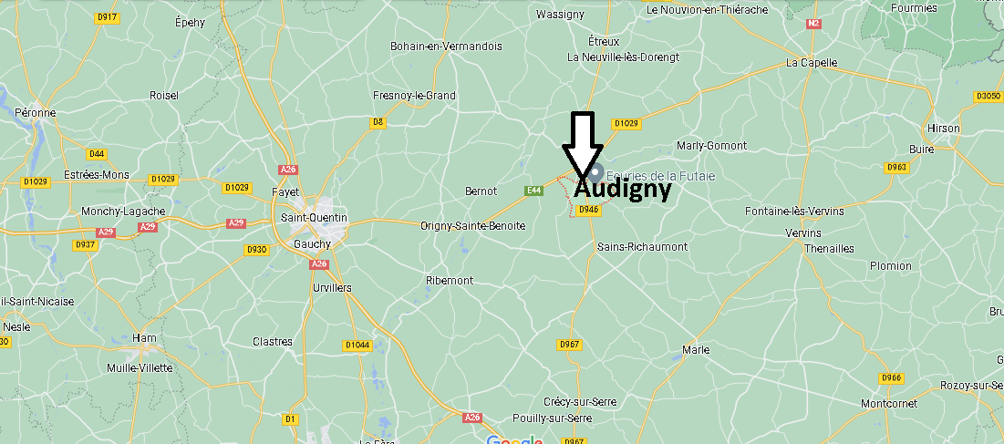 Où se situe Audigny (02120)