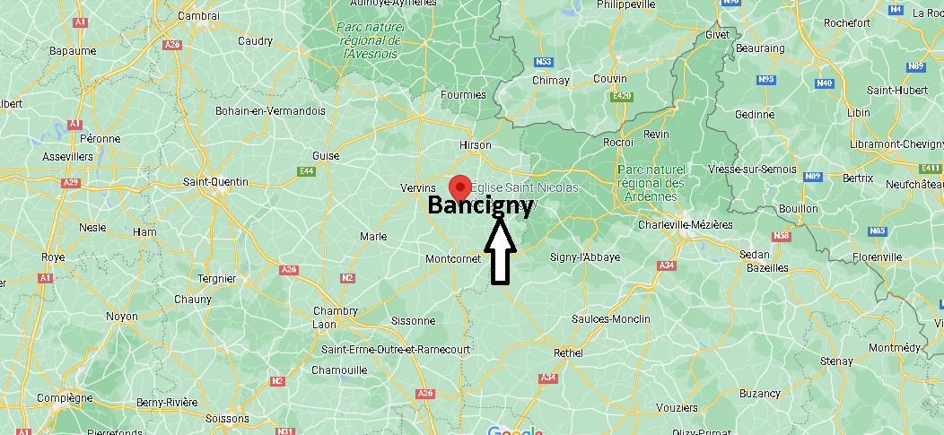 Où se situe Bancigny (02140)