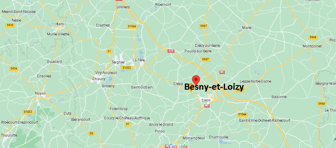 Où se situe Besny-et-Loizy (02870)