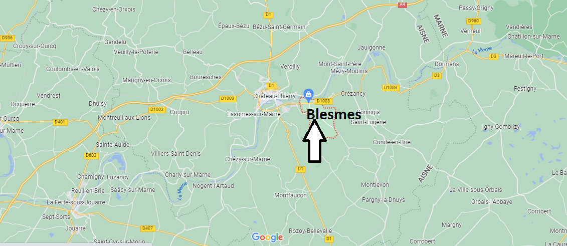 Où se situe Blesmes (02400)