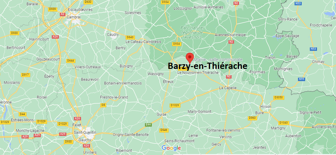 Où se situe Barzy-en-Thiérache (02170)