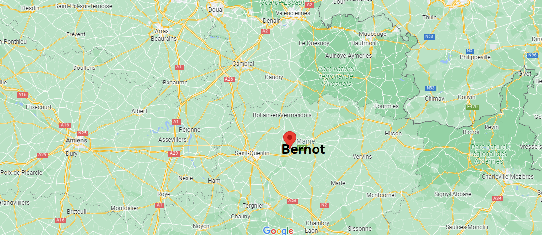 Où se situe Bernot (02120)