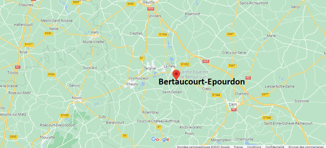 Où se situe Bertaucourt-Epourdon (02800)