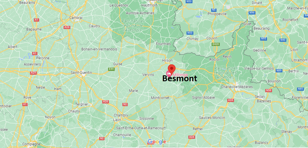 Où se situe Besmont (02500)