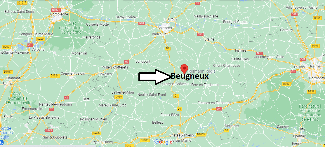Où se situe Beugneux (02210)