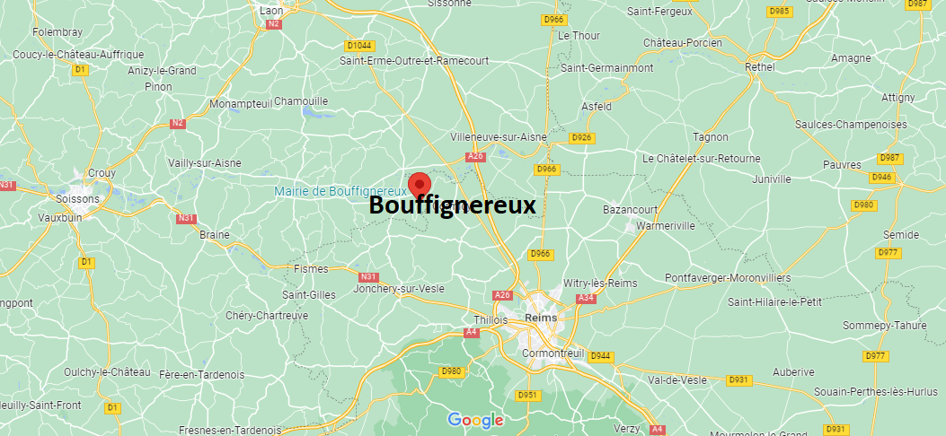 Où se situe Bouffignereux (02160)