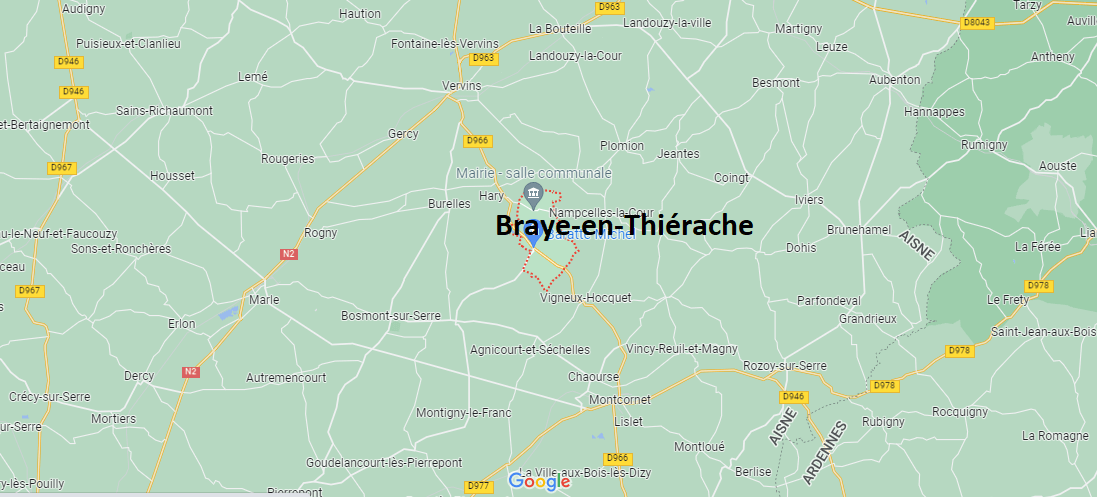 Où se situe Braye-en-Thiérache (02140)