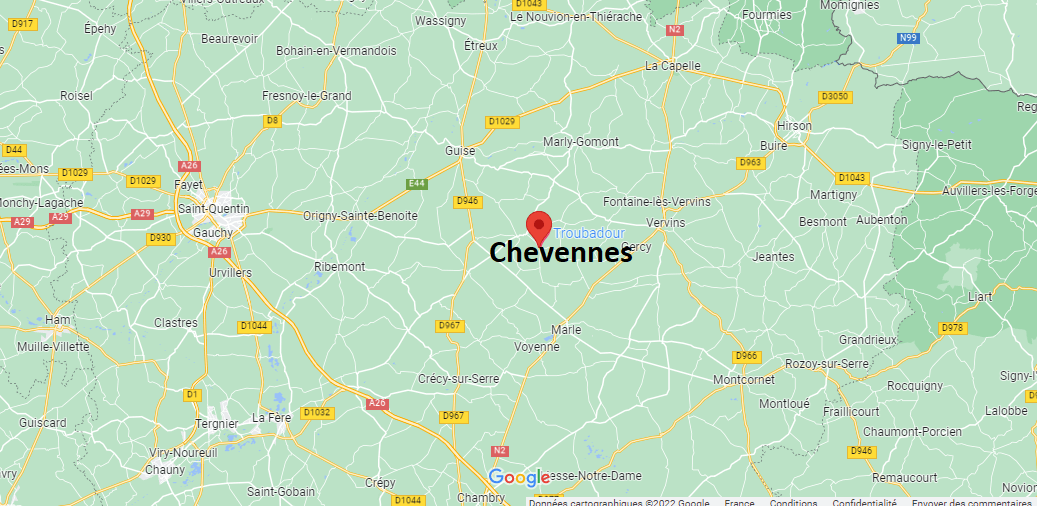 Où se situe Chevennes (02250)