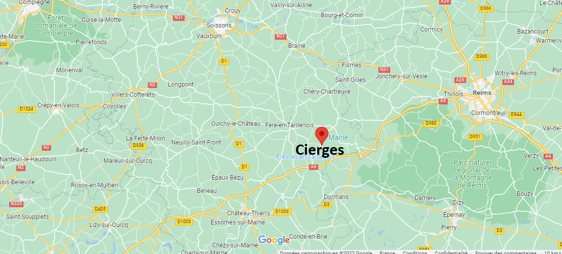 Où se situe Cierges (02130)