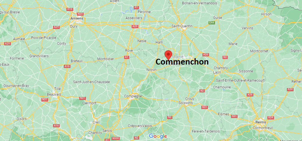 Où se situe Commenchon (02300)