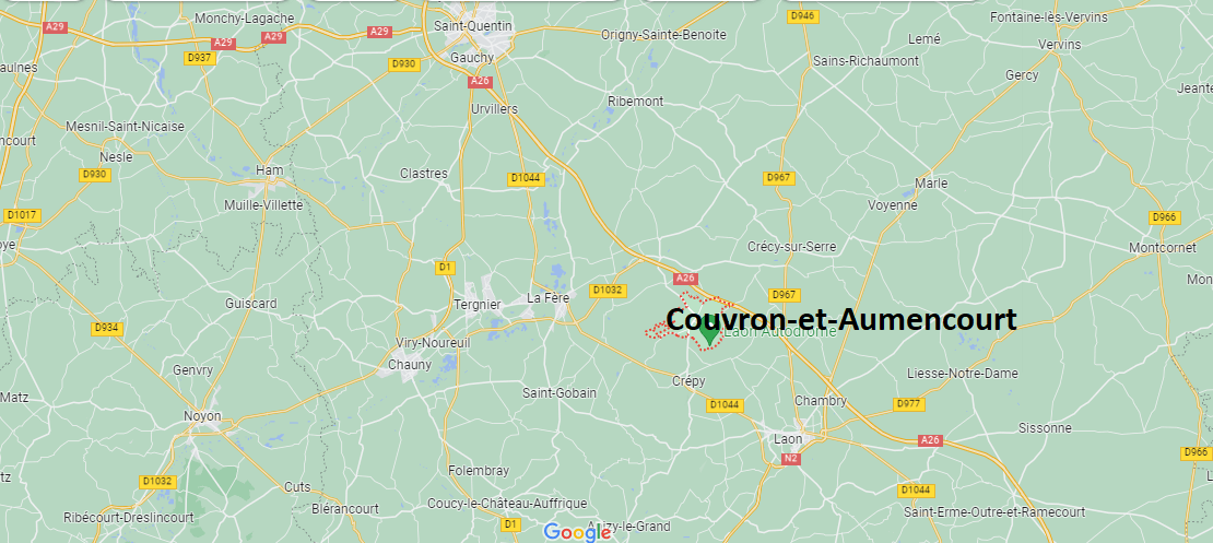 Où se situe Couvron-et-Aumencourt (02270)