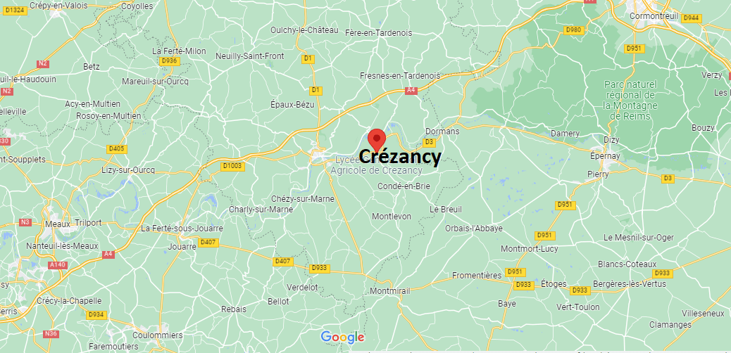 Où se situe Crézancy (02650)